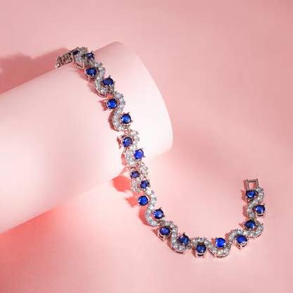 Blå Kristallarmband | Tillsammans mot Diabetes