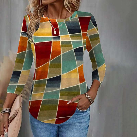 Virelle™ - Färgglad Avslappnad Topp