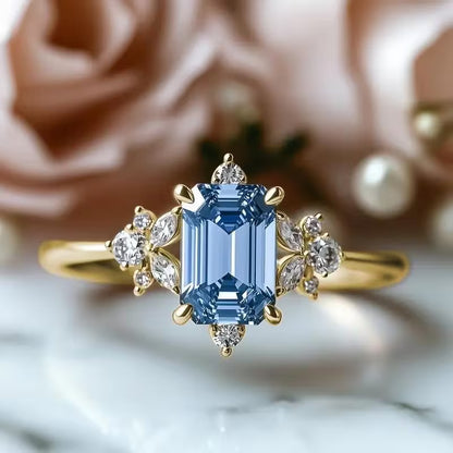 Blå Zirkonia Ring | Tillsammans mot Diabetes