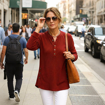 Arelia™ - Löst Stickad Topp