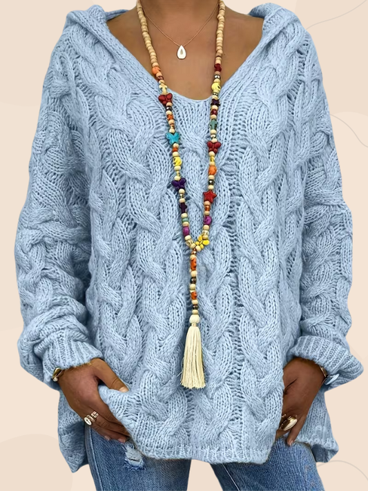 Stickad Hoodie Cardigan | Tillsammans mot Diabetes