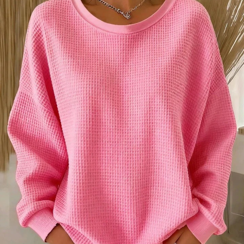 Amelia™- Vaffelstrikket Myk Sweatshirt