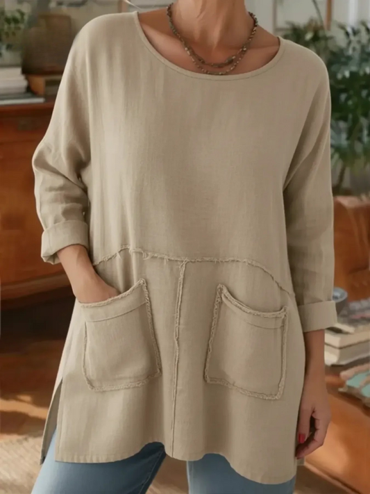 Aria™ - Avslappnad Linne Topp