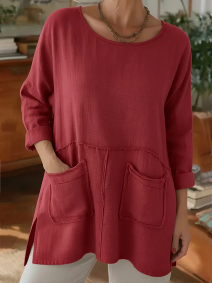 Aria™ - Avslappnad Linne Topp