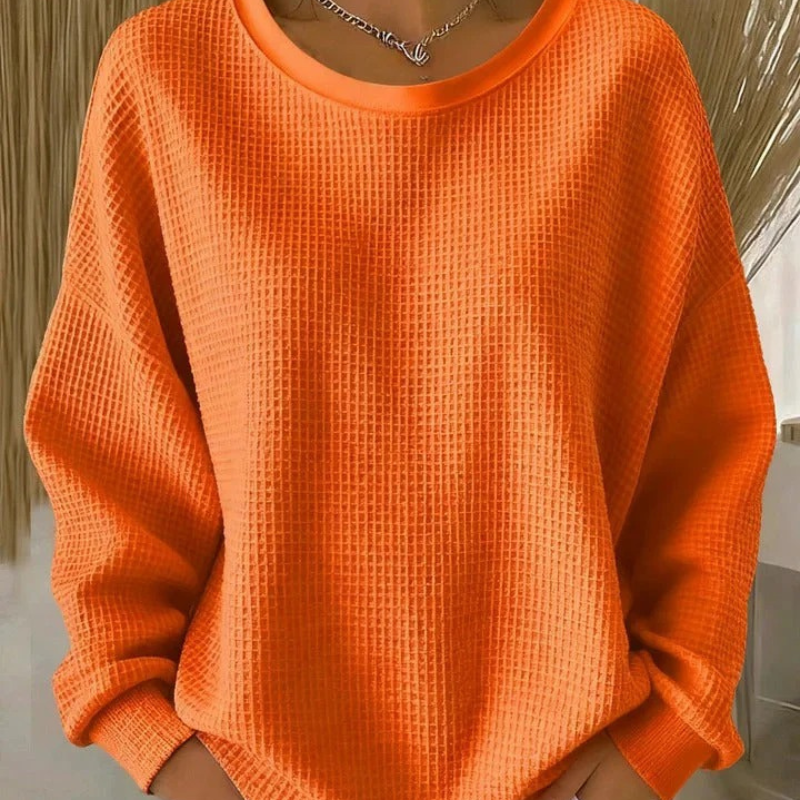 Amelia™- Vaffelstrikket Myk Sweatshirt