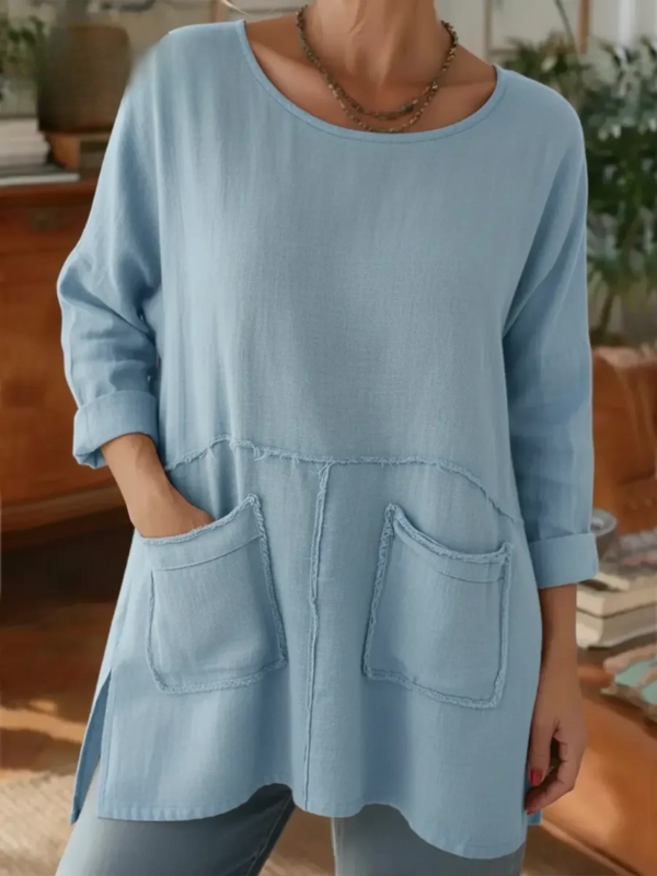 Aria™ - Avslappnad Linne Topp