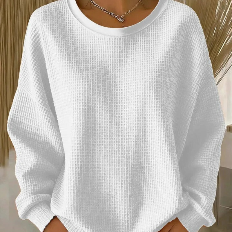 Amelia™- Vaffelstrikket Myk Sweatshirt