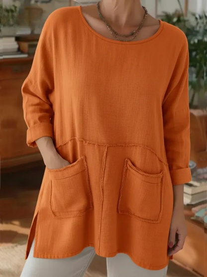 Aria™ - Avslappnad Linne Topp