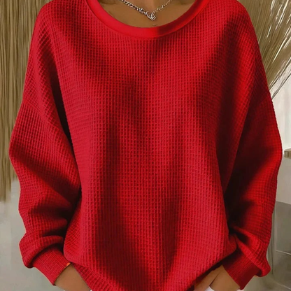 Amelia™- Vaffelstrikket Myk Sweatshirt