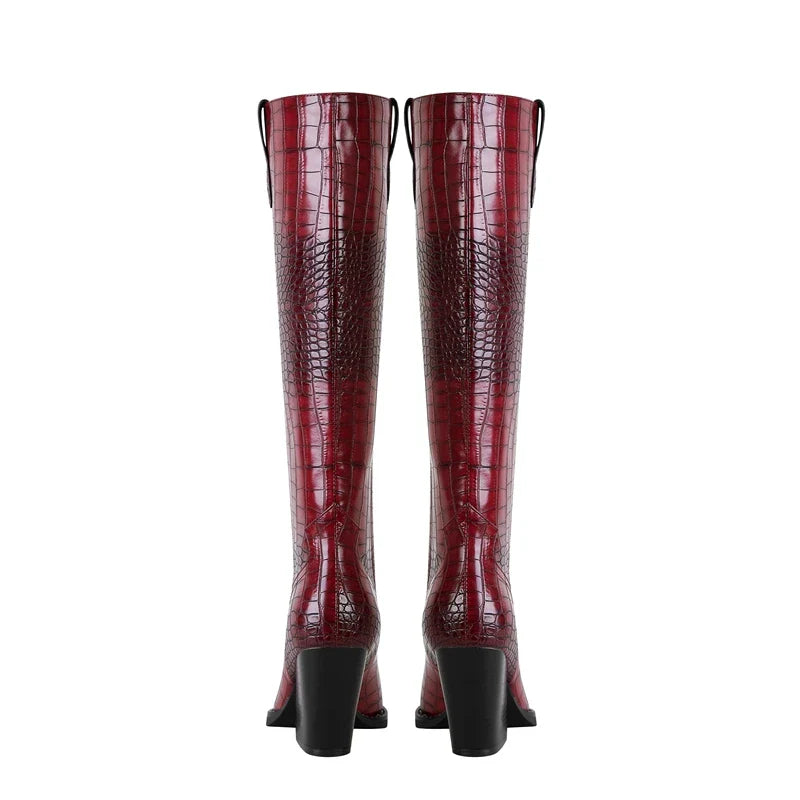 Amara™ - Krokodilskinnsstövlar