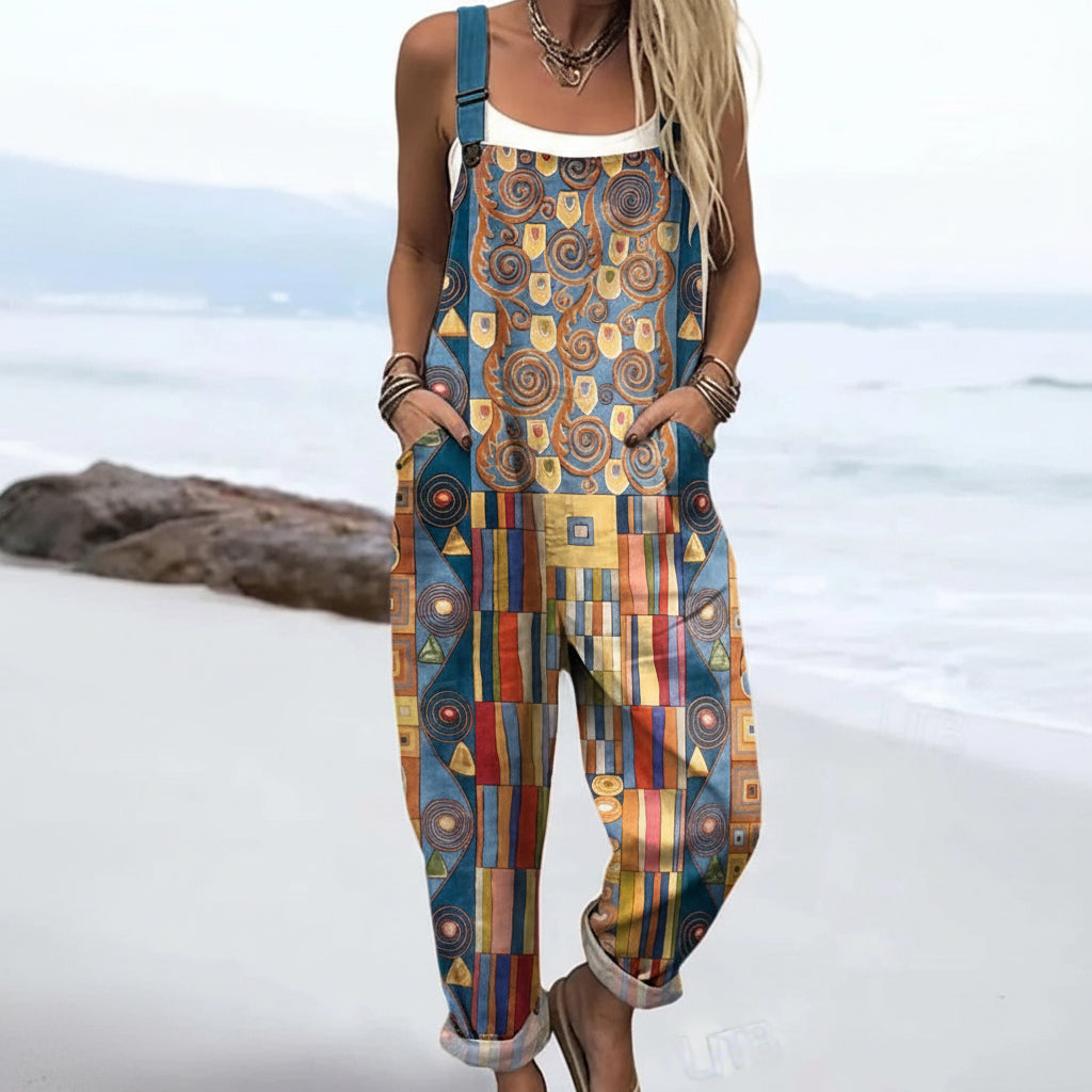 Willa™ - Grafik Ärmlös Jumpsuit