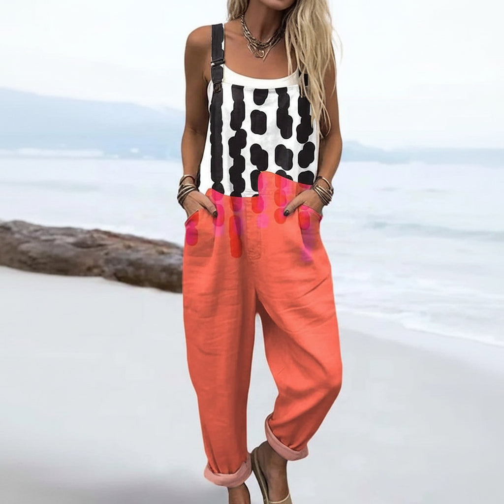 Willa™ - Grafik Ärmlös Jumpsuit