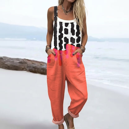Willa™ - Grafik Ärmlös Jumpsuit