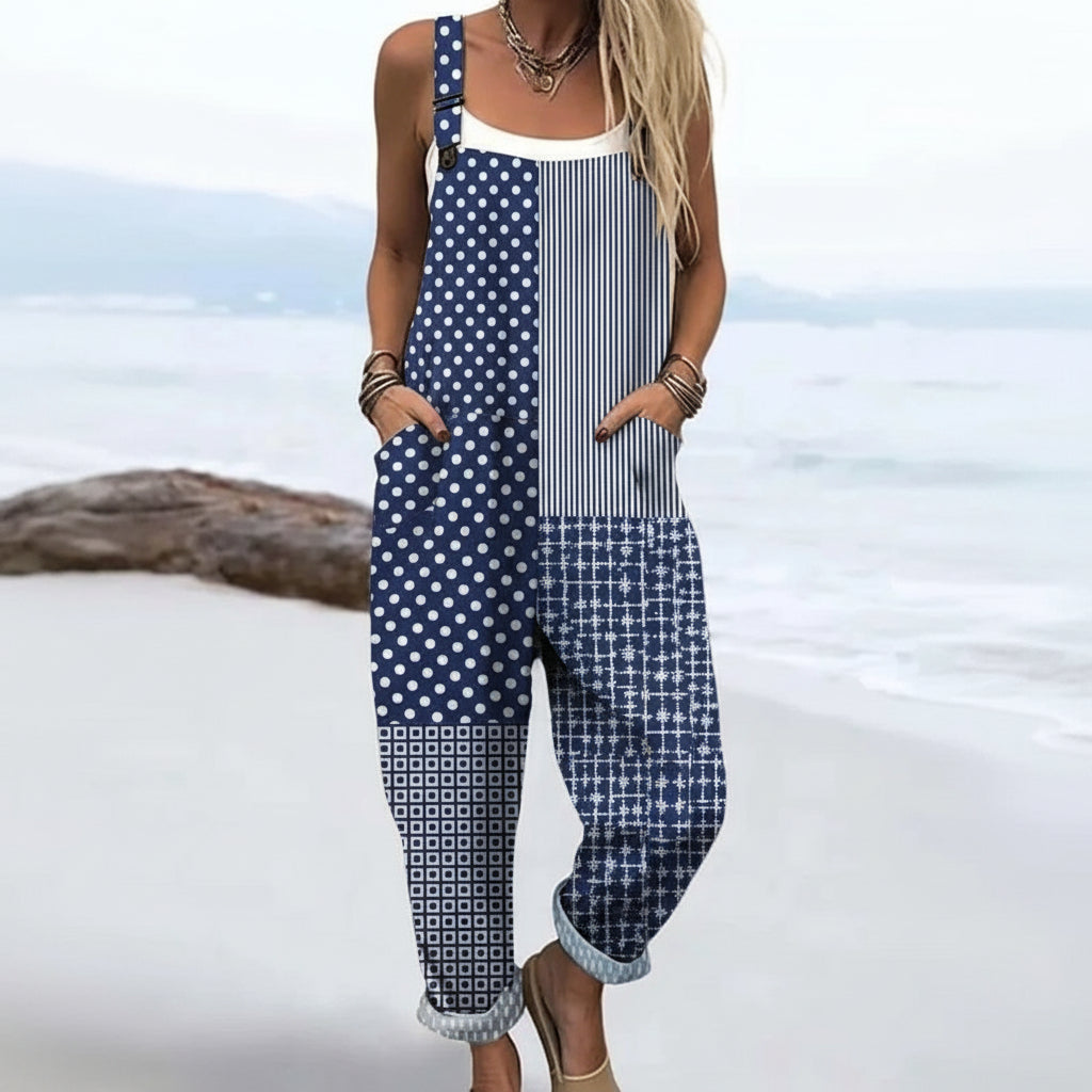 Willa™ - Grafik Ärmlös Jumpsuit