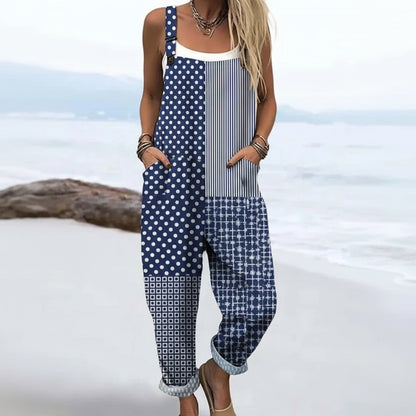 Willa™ - Grafik Ärmlös Jumpsuit